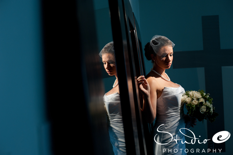 Glassworks wedding Louisville bridal portrait