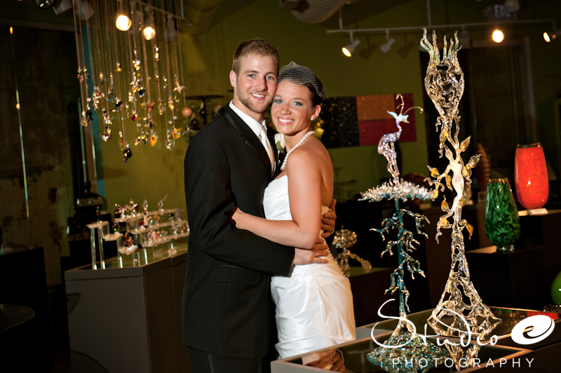 Glassworks wedding Louisville glassworks giftshop