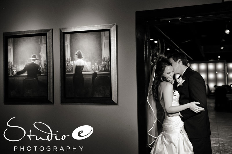 Bride and Groom portraits at the Marketplace at Theater Square