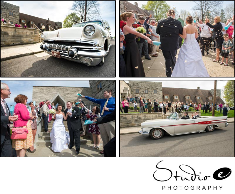 Wedding at Hubers Winery Indiana Pontiac 1957