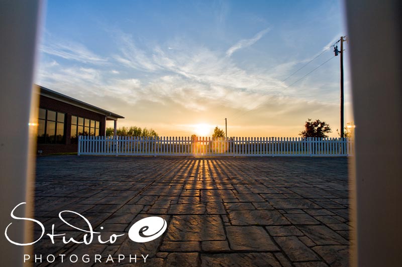 Wedding at Hubers Winery Indiana sunset