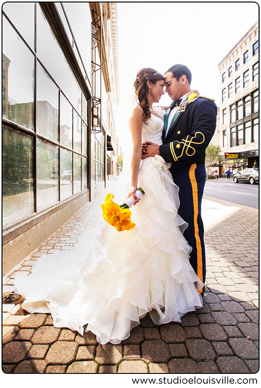 Bride and Groom street shot - Seelbach Wedding