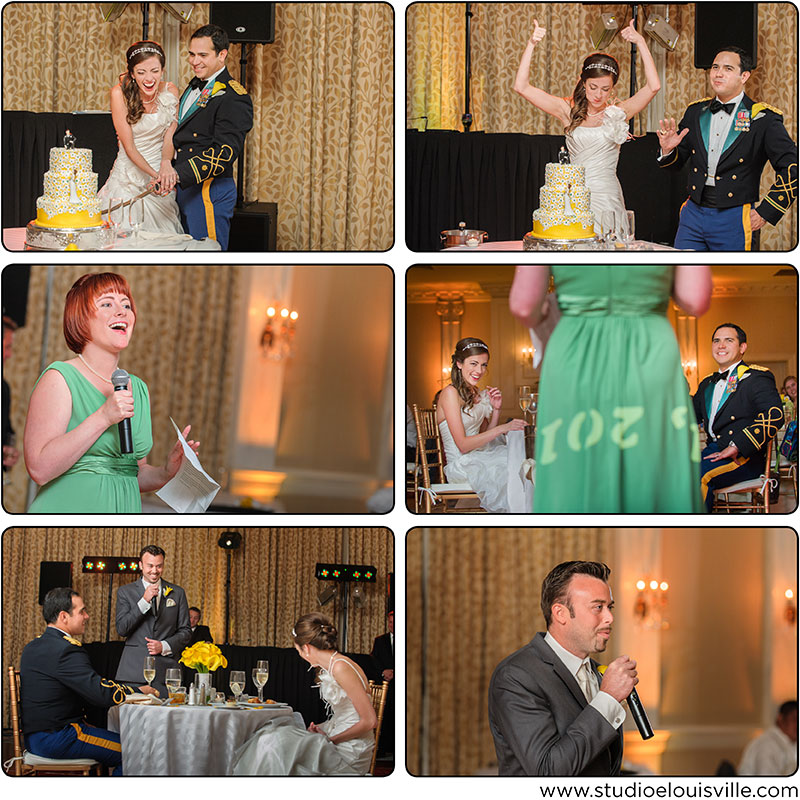 Seelbach Wedding - Cake cutting - toasts